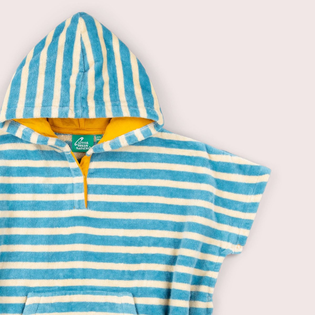 Little Green Radicals Badeponcho/Strandponcho - Børn - Med Hætte - Blåstribet - Billede 3