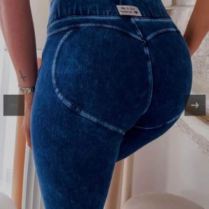 PUSH – UP hjerte denim farve